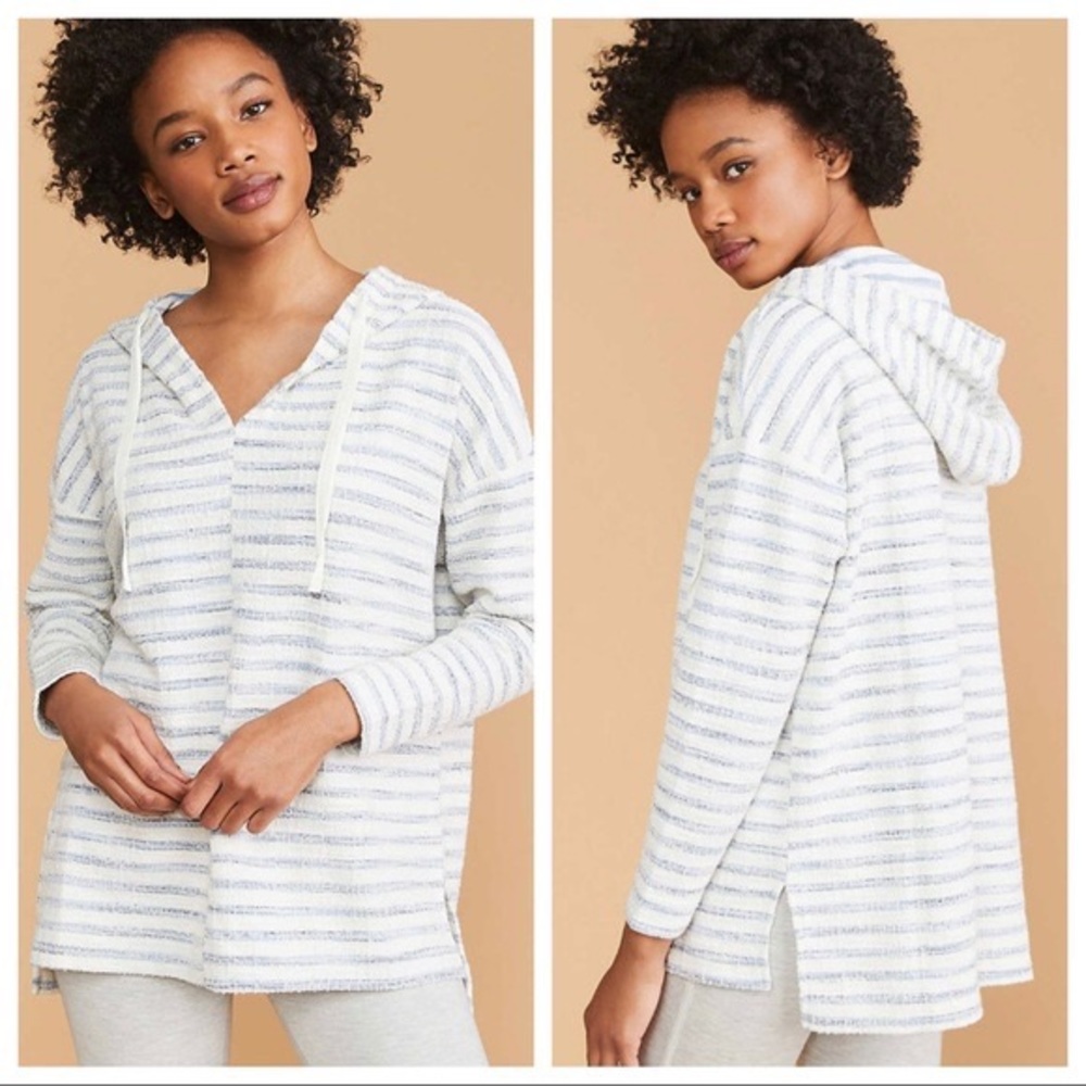 Lou & Grey Striped Boucle Hoodie